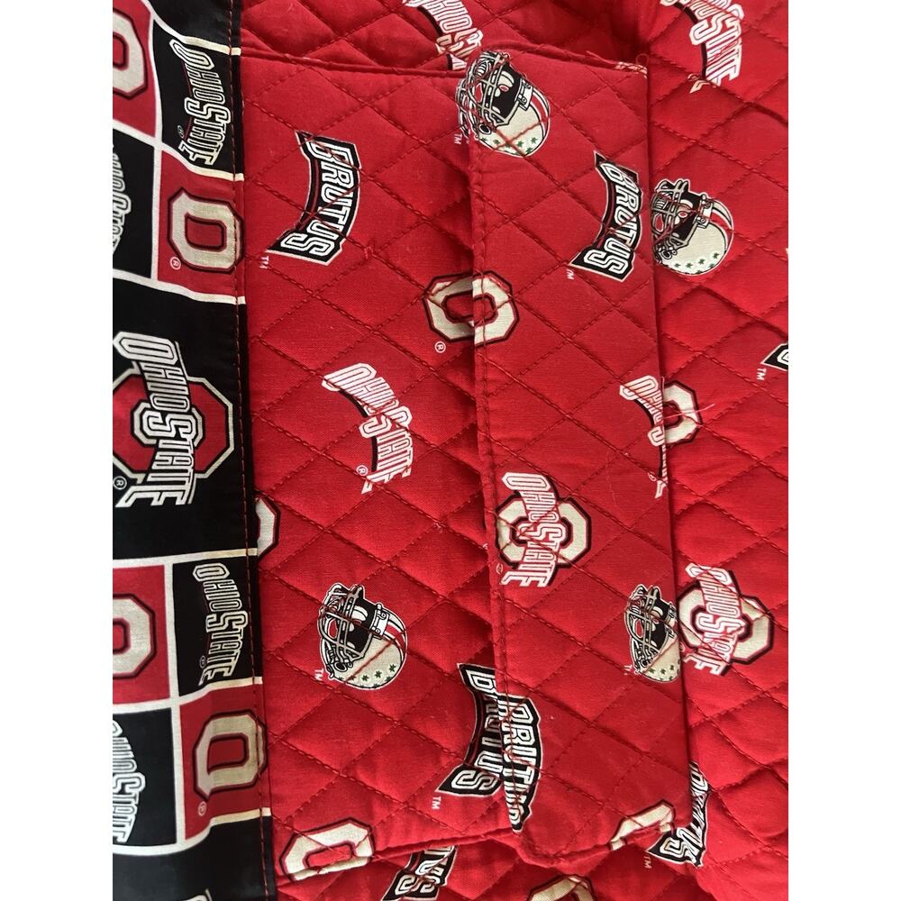 Vera Bradley Ohio State Buckeyes Quilted Duffel Bag Red Football Travel Weekend - Picture 7 of 7